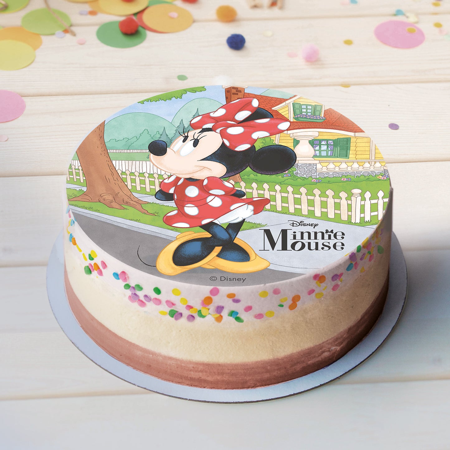 WAFER CAKE DECORATING DISC MINNIE MOUSE 20CM