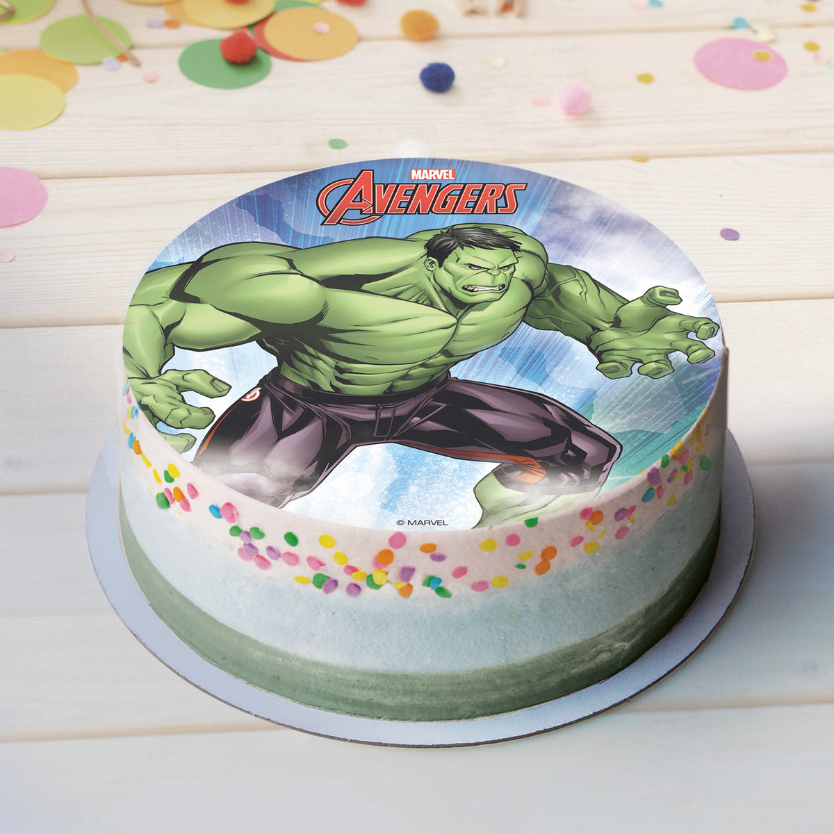 DISCO OBLEA TARTA HULK 20CM