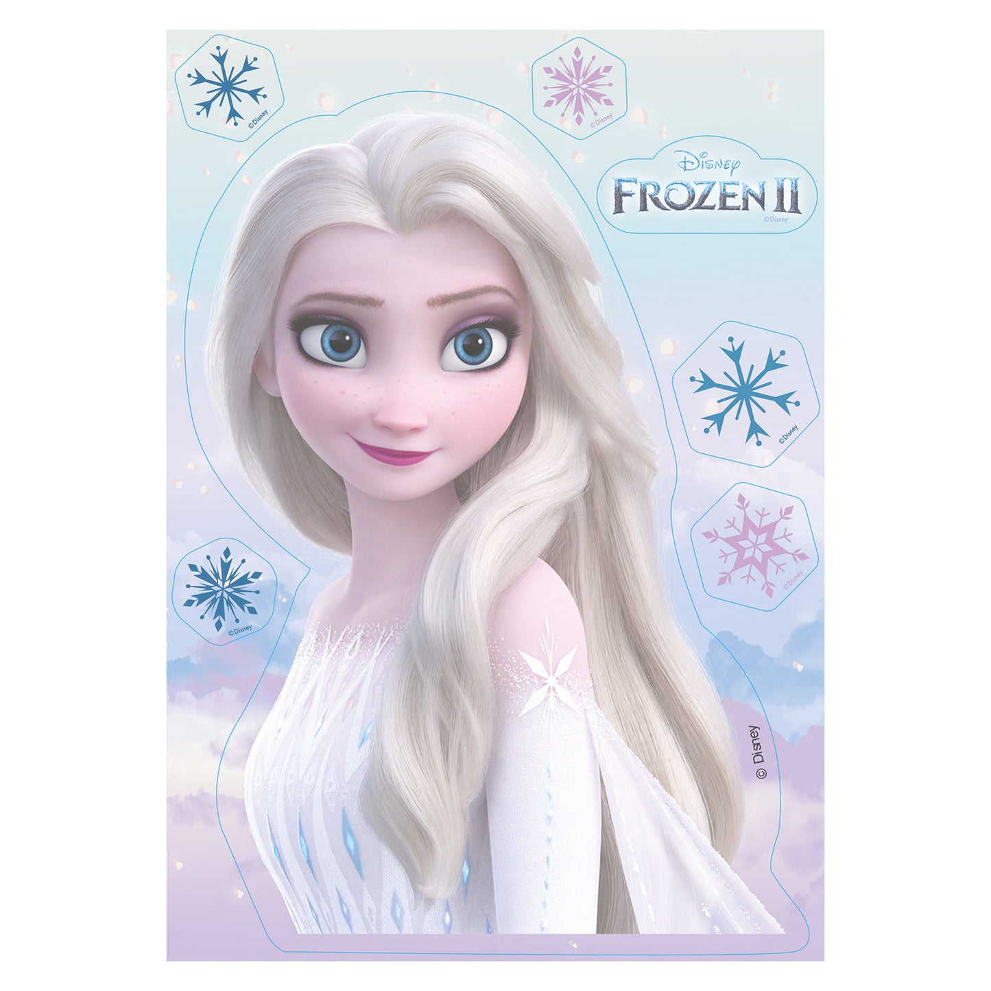 SILHOUETTE EN AZYME POUR GÂTEAUX FROZEN 14.8X21CM