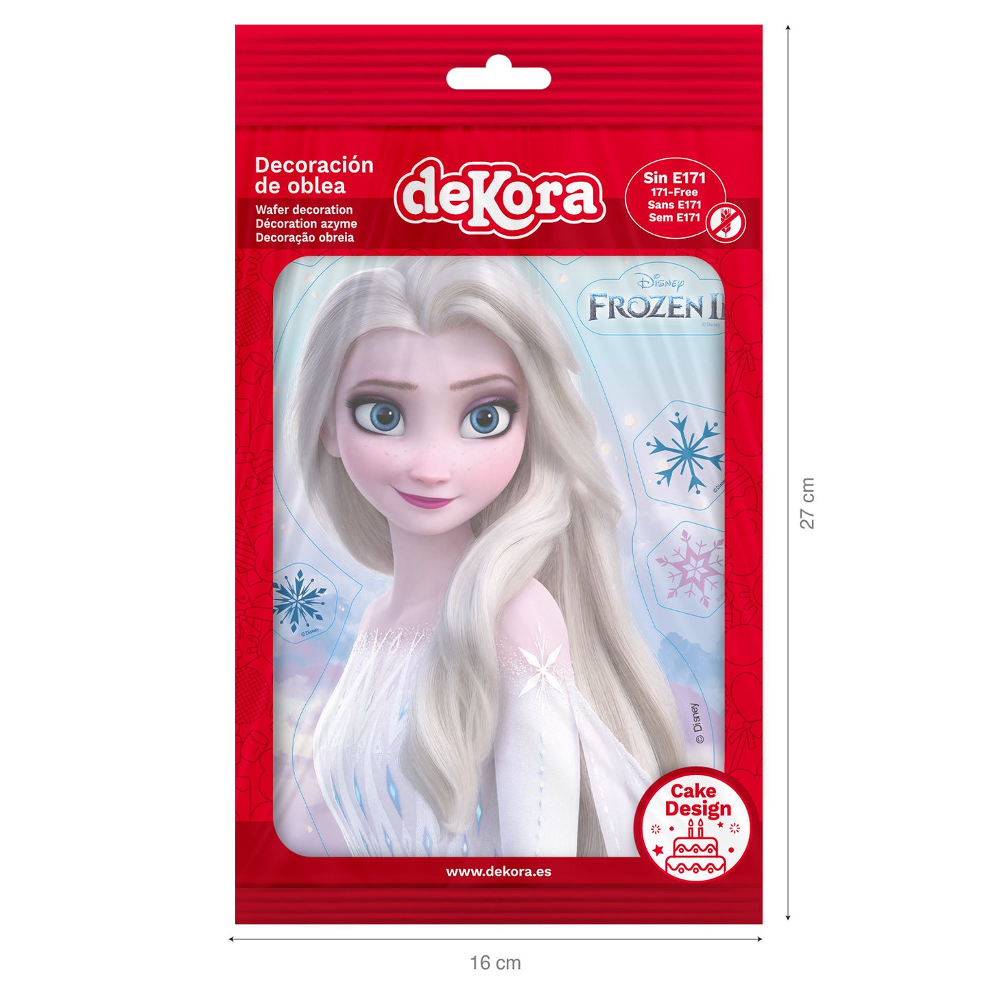 SILHOUETTE EN AZYME POUR GÂTEAUX FROZEN 14.8X21CM