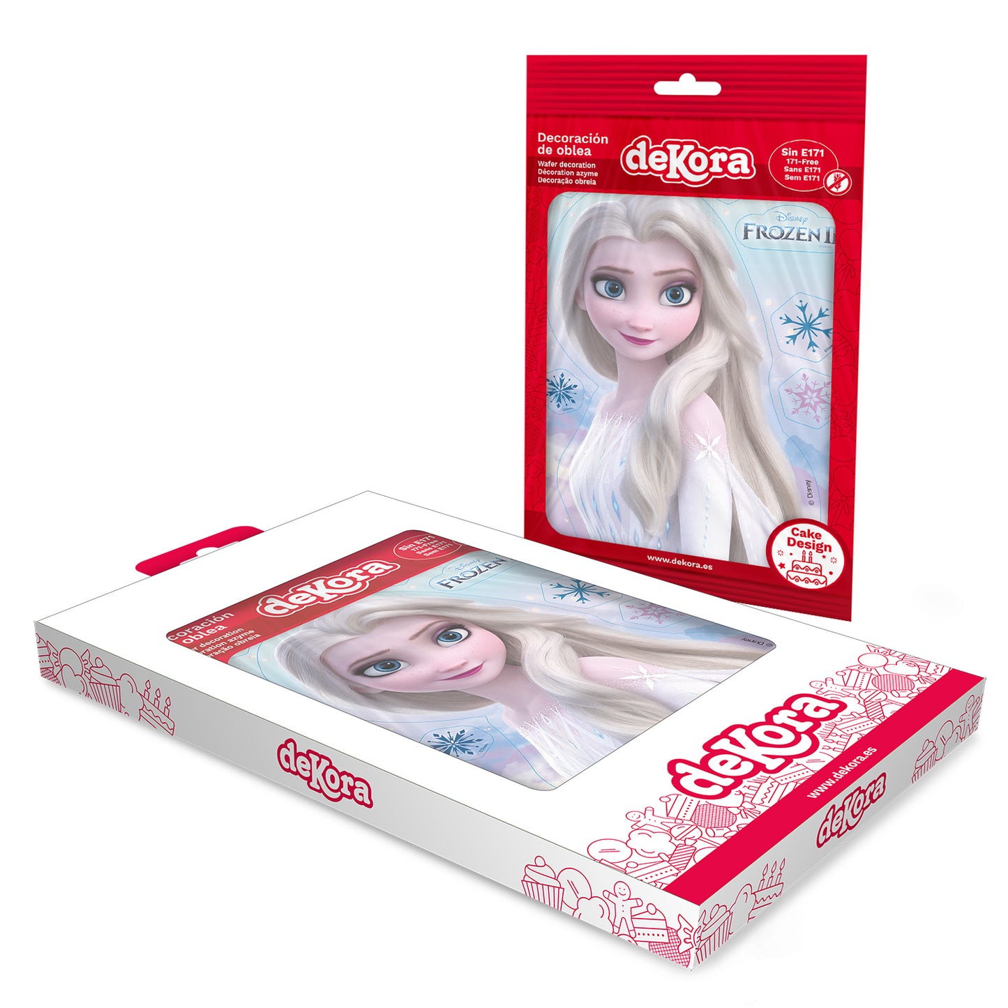 SILHOUETTE EN AZYME POUR GÂTEAUX FROZEN 14.8X21CM