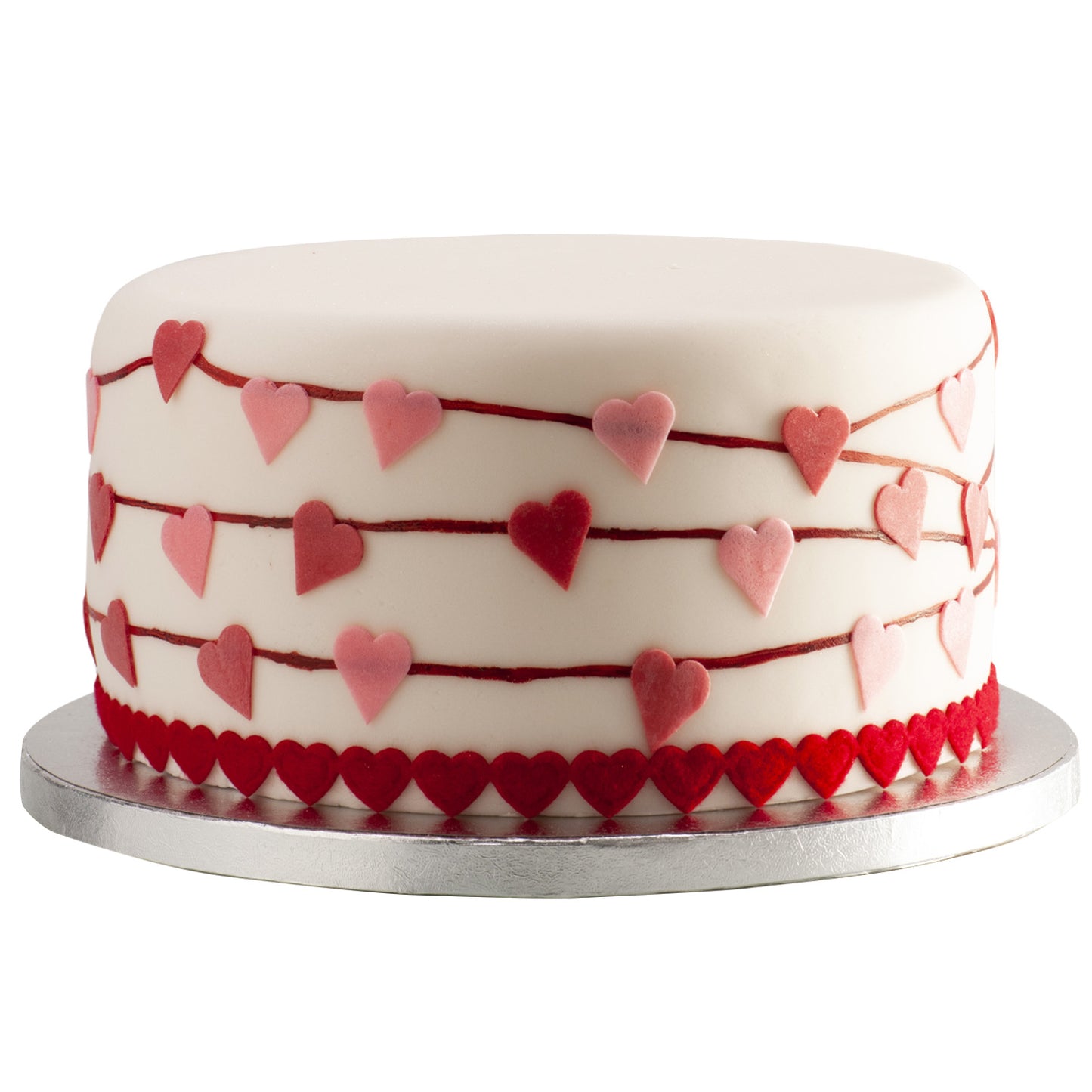 COEURS EN AZYME ROSE ET ROUGE ASSORTIES 2CM