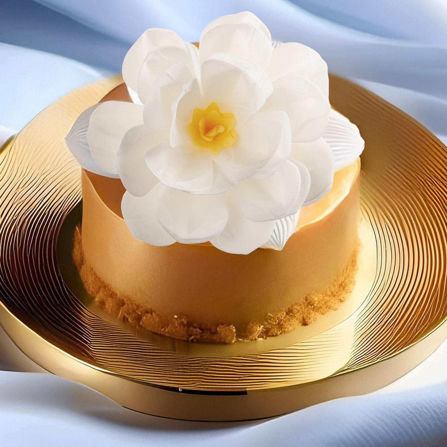WHITE WAFER FLOWER 12CM