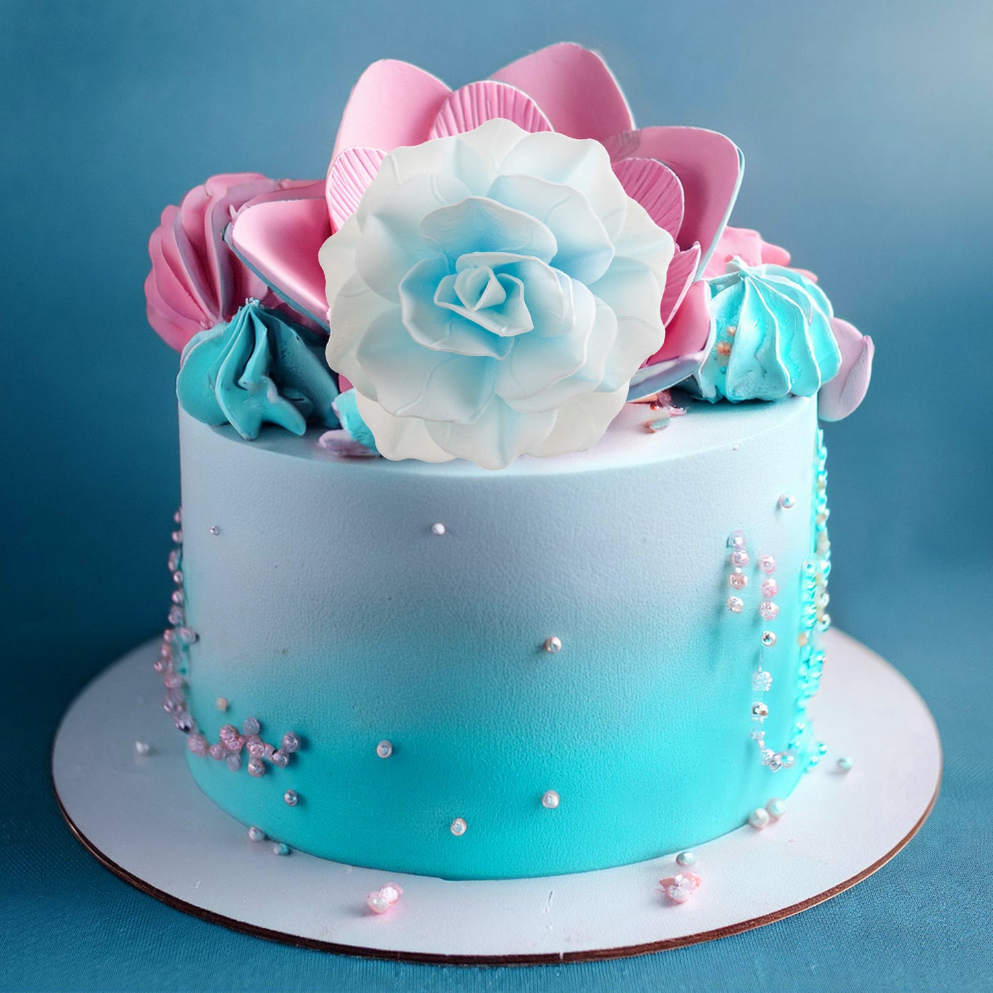 FLEUR EN AZYME BLEUE GÉANTE 12,5CM