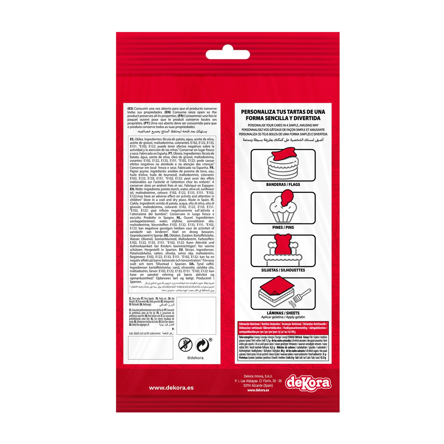 BLISTER 20 WAFER JUSTICE LEAGUE DEKORAPIN 6,5X4CM