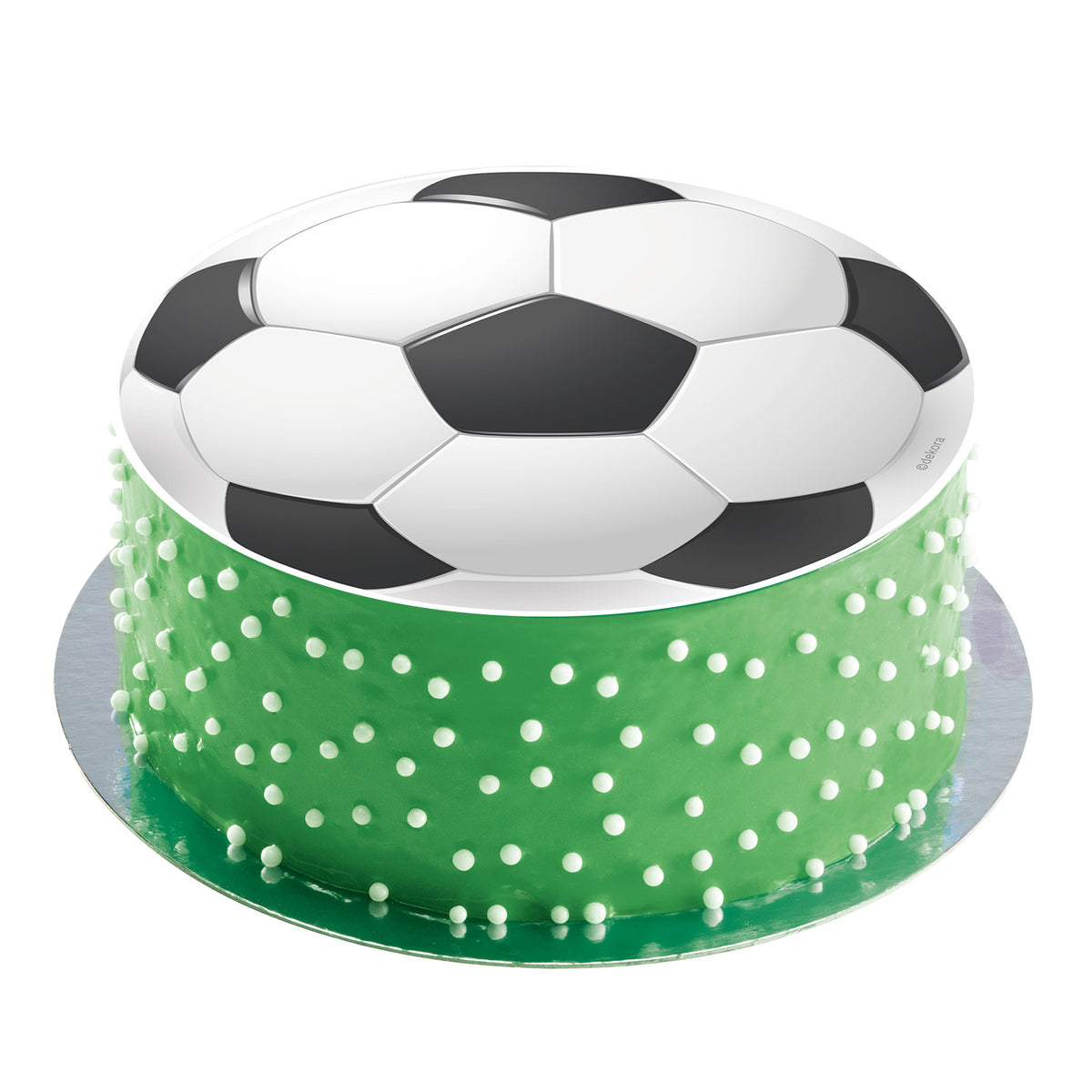 DISCO OBLEA TARTA BALÓN FÚTBOL 20CM