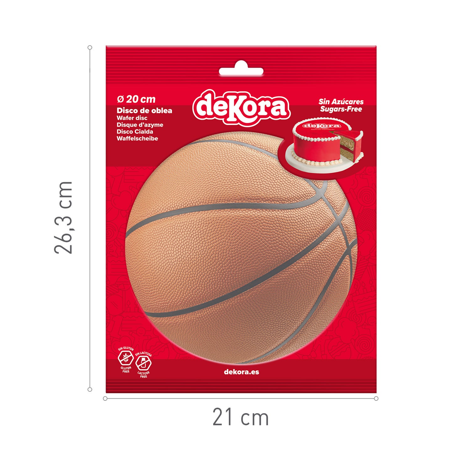 DISCO IN CIALDA DA BASKET 20CM