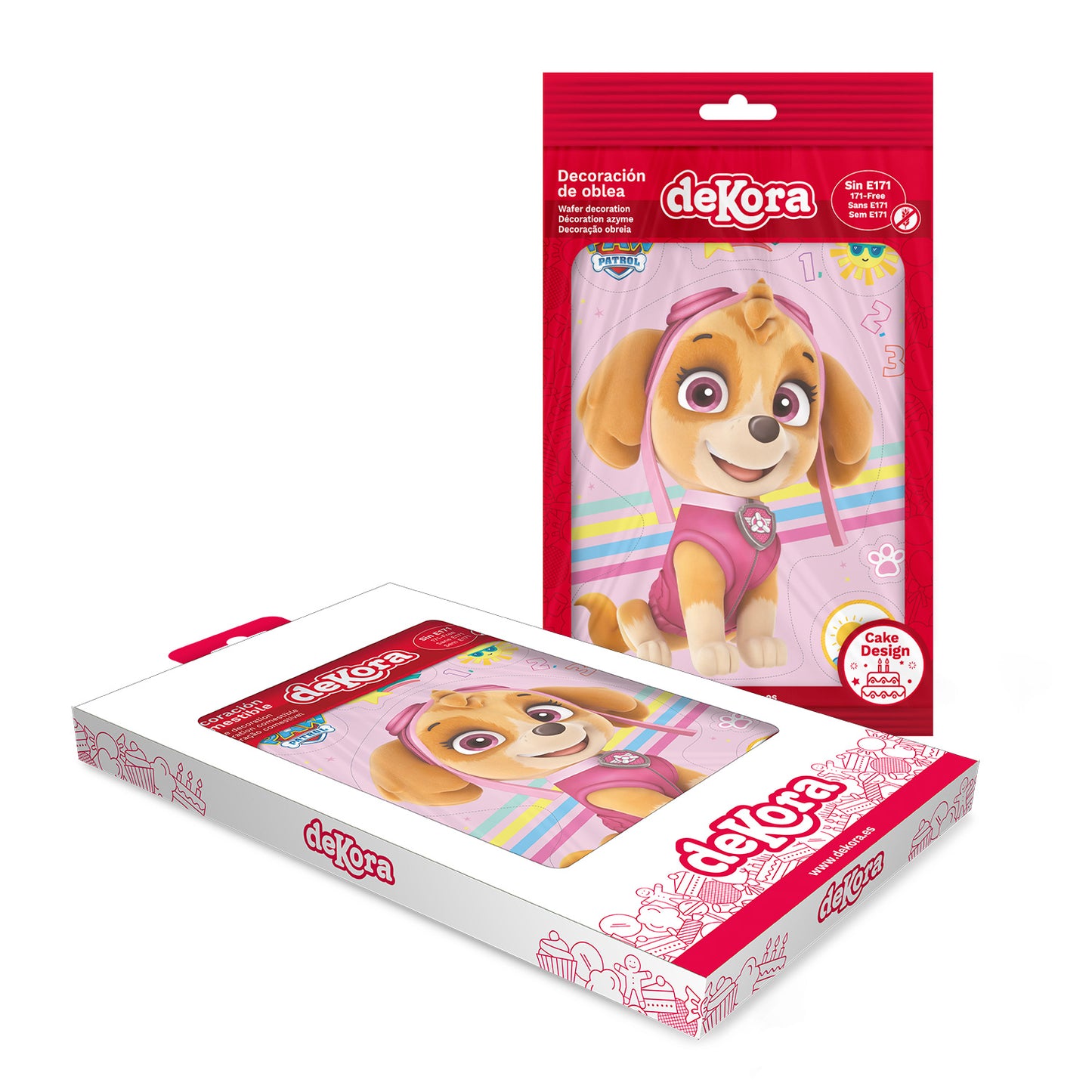 SILUETA OBLEA TARTA PAW PATROL SKYE 14,8X21CM A5