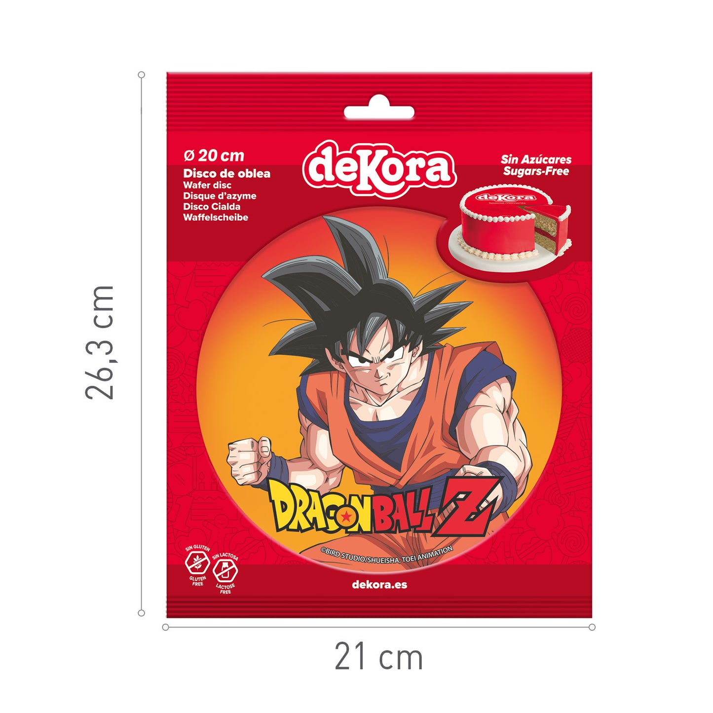 DISCO HOSTIA BOLO DRAGON BALL 20CM