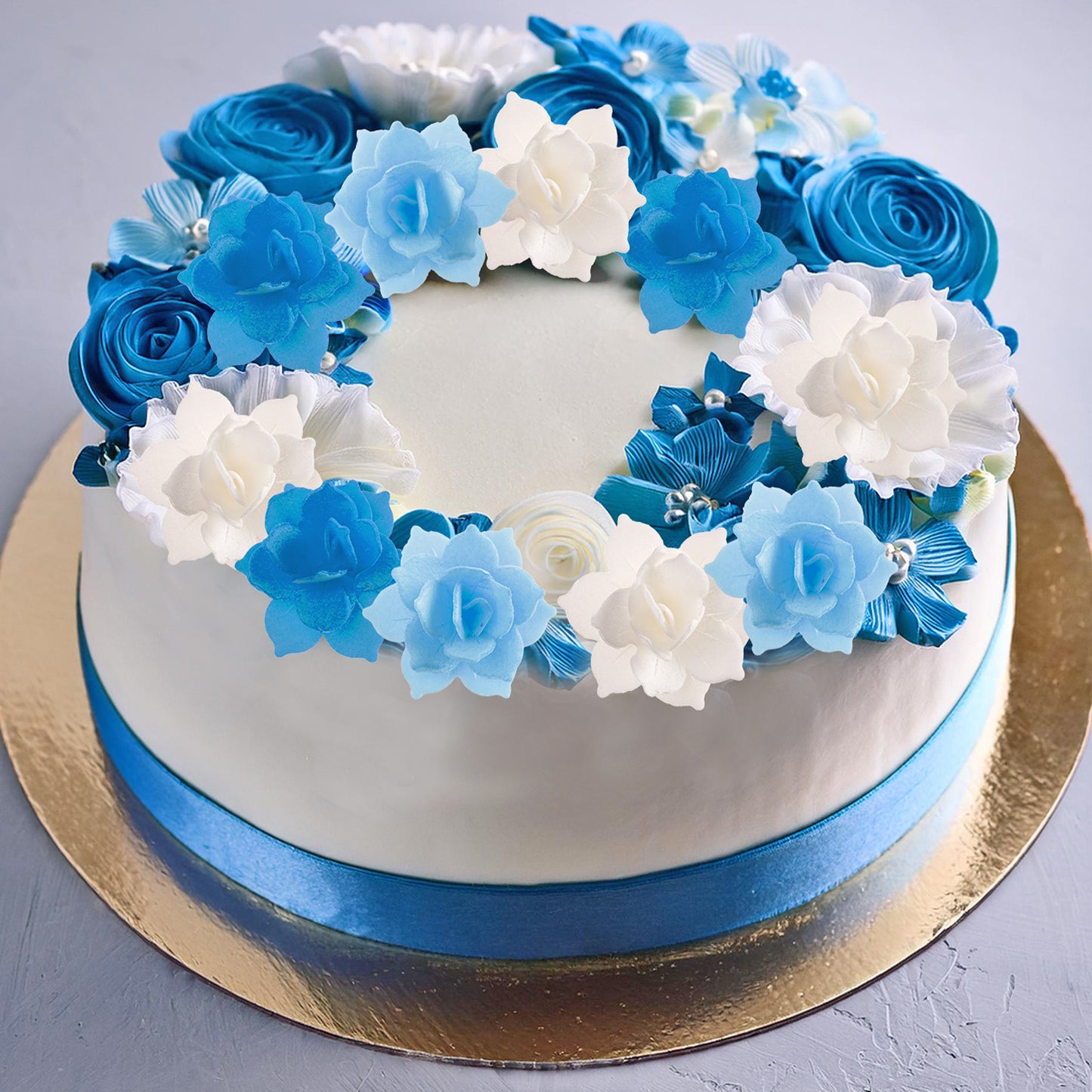 8 MINI WATER LILY BLUE WAFER 4,5CM