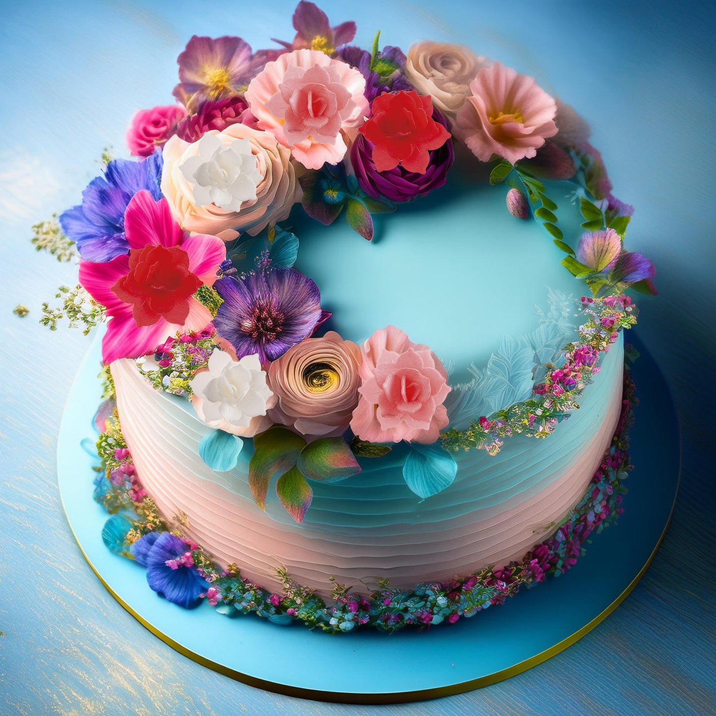 8 MINI WATER LILY RED/PINK WAFER 4,5CM