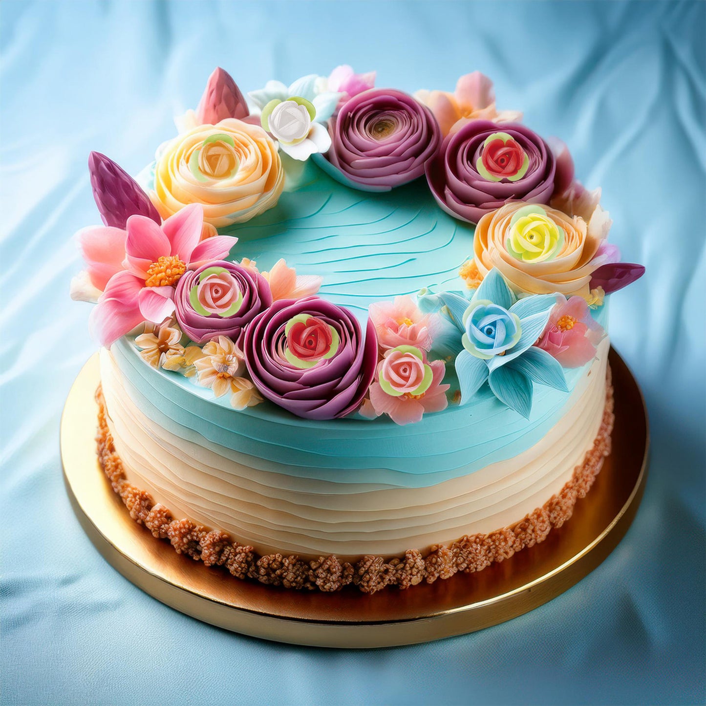 8 COLOURED WAFER ROSES WITH LEAF 3,5CM