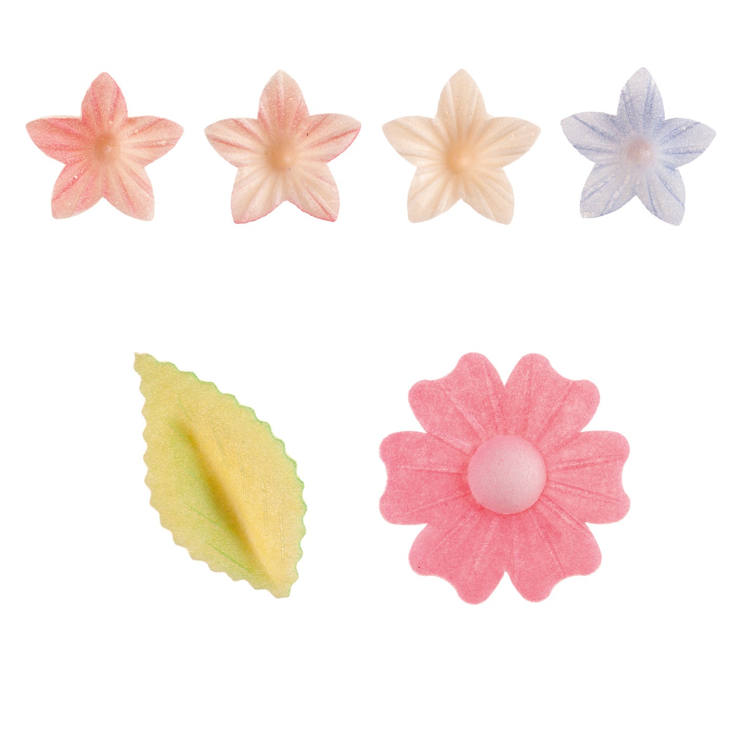 BLISTER MIX FLORES, FLORECILLAS Y HOJAS DE OBLEA