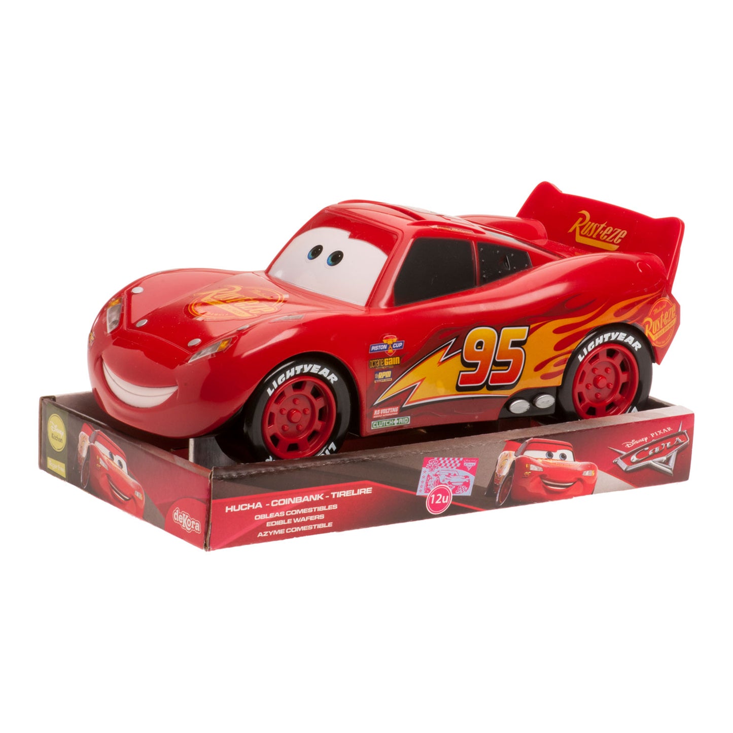HUCHA CARS CON BILLETES DE OBLEA COMESTIBLE 10GR