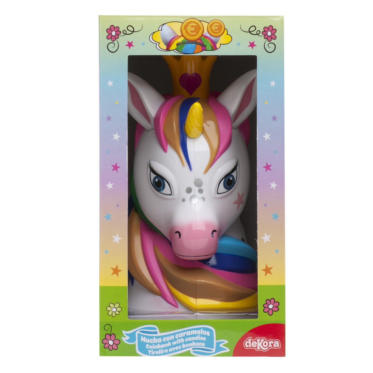 UNICORN COIN BANK WITH CANDIES 30G