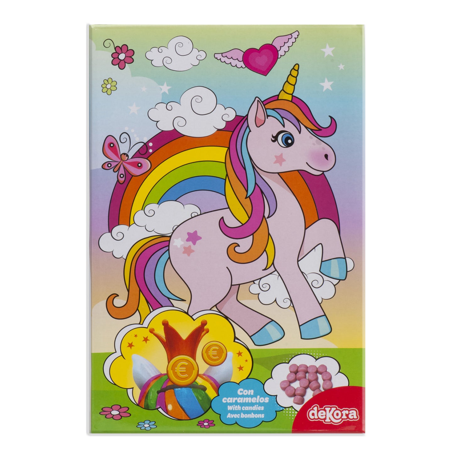 UNICORN COIN BANK WITH CANDIES 30G