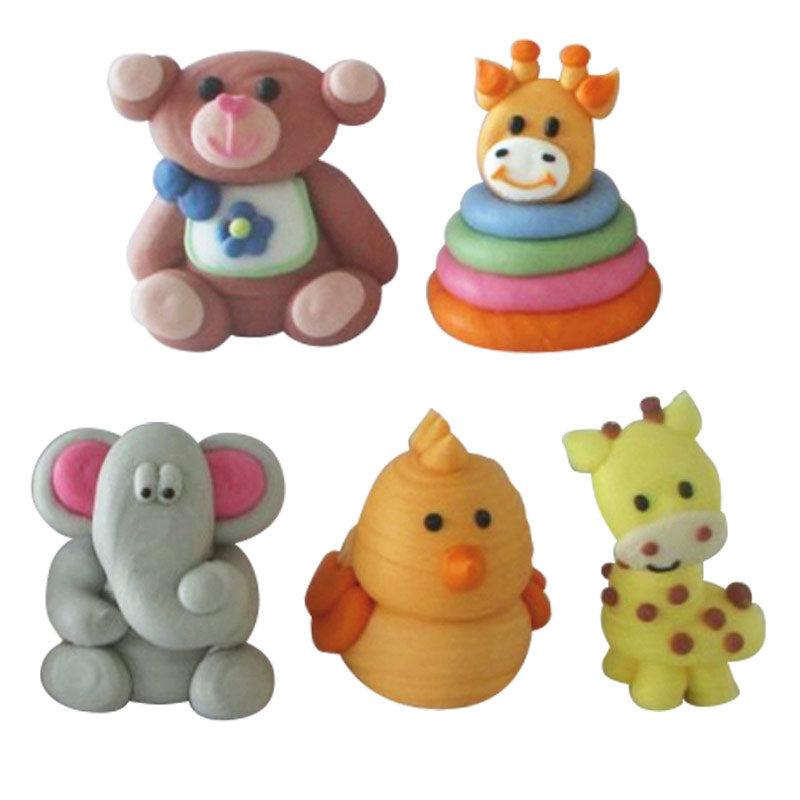 DECORATION SUCRE 3D ANIMAUXS BABY 4x4x4,4 CM