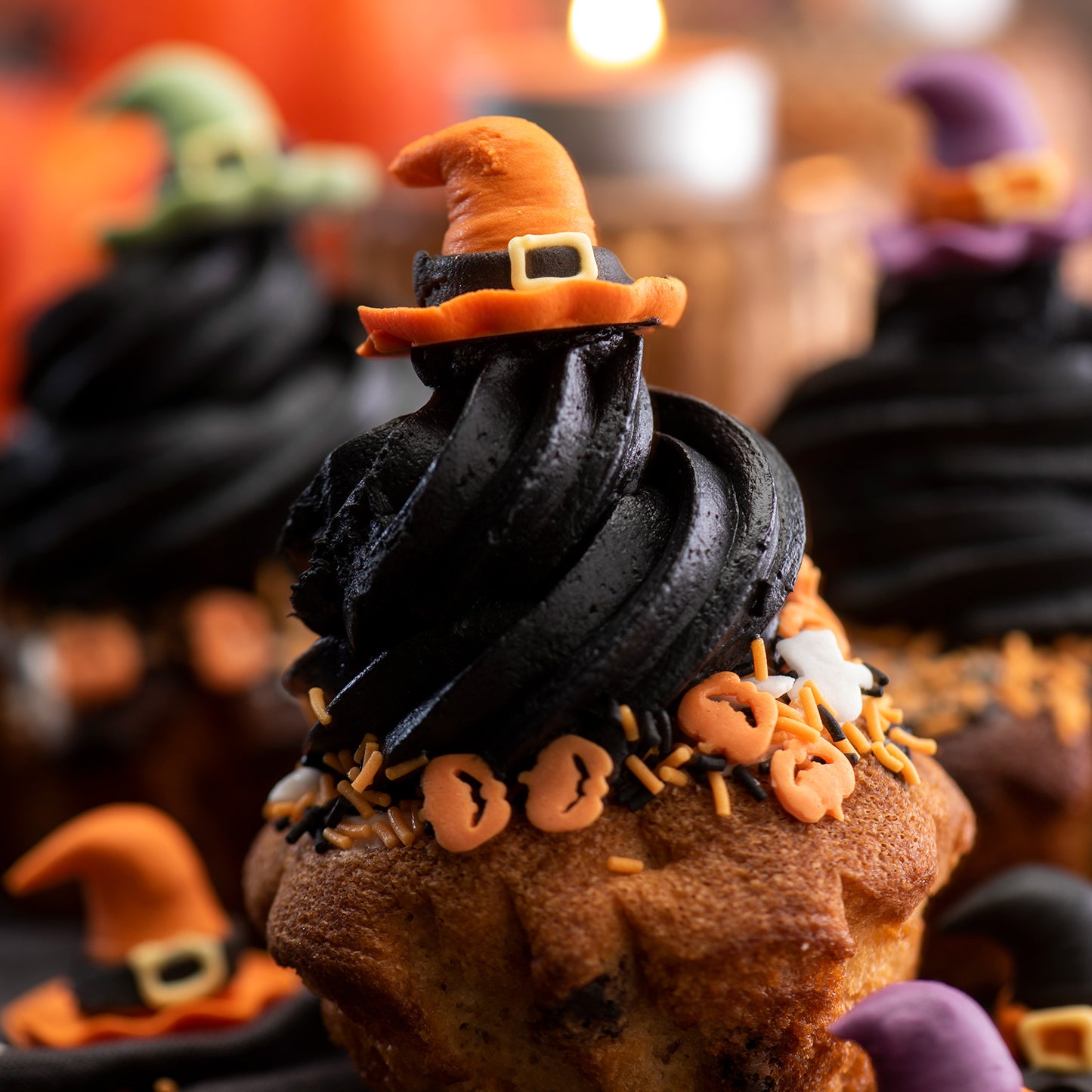 DÉCORATION EN SUCRE CHAPEAUX DE SORCIÈRE 35X25MM