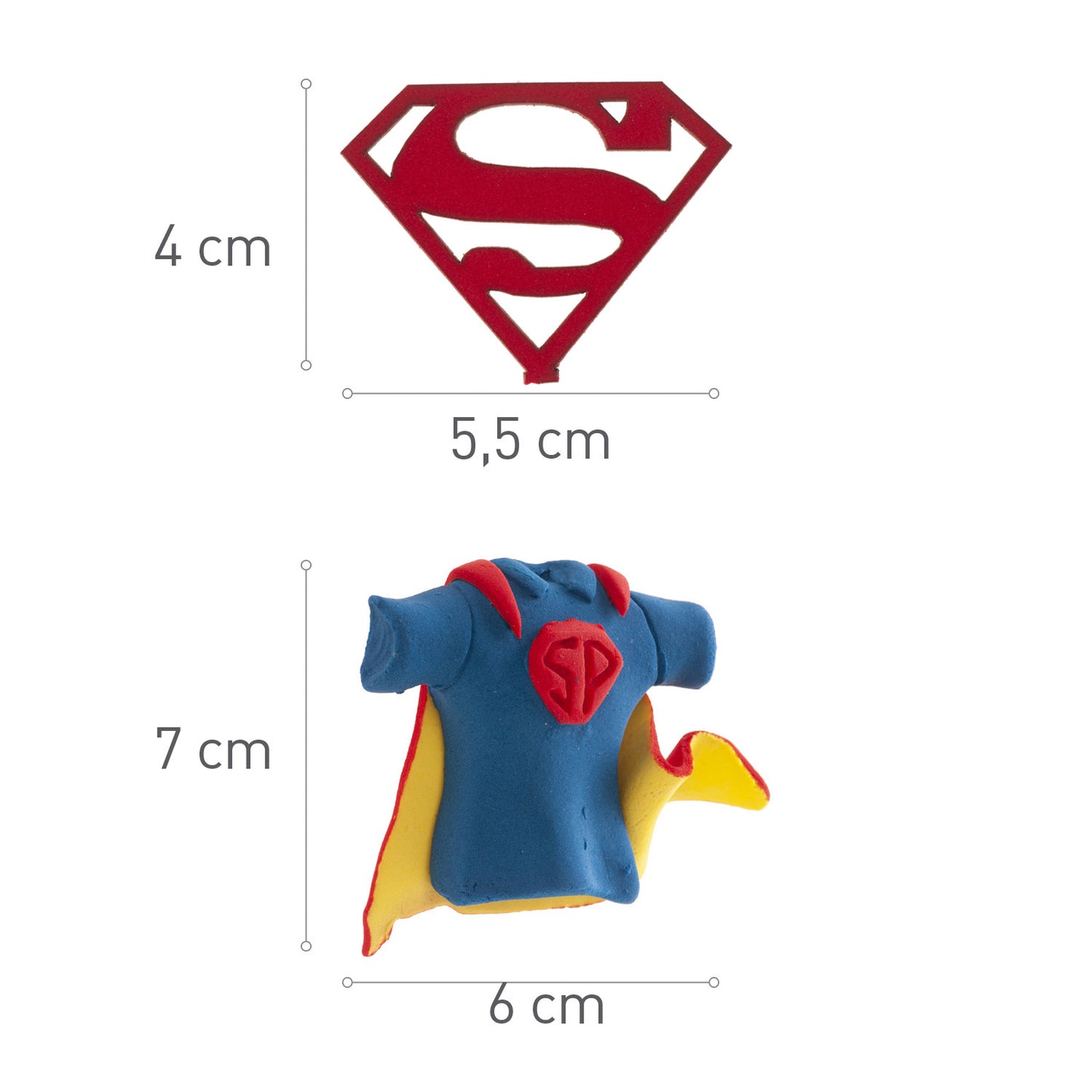 DÉCORATION EN SUCRE SUPER PÈRE 7CM - 4CM