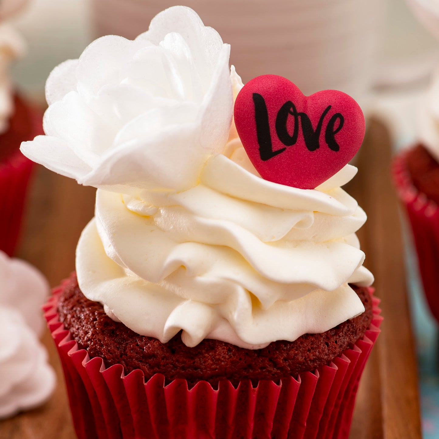 SUGAR DECORATION HEARTS AND LOVE ENVELOPES 1.7~2.8CM