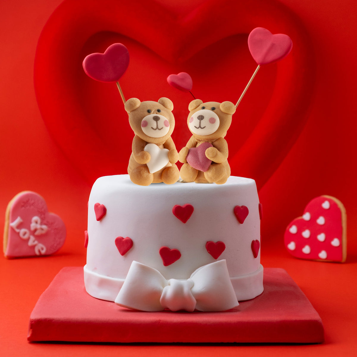 DÉCORATION EN SUCRE 3D OURS DE SAINT-VALENTIN 20X35MM