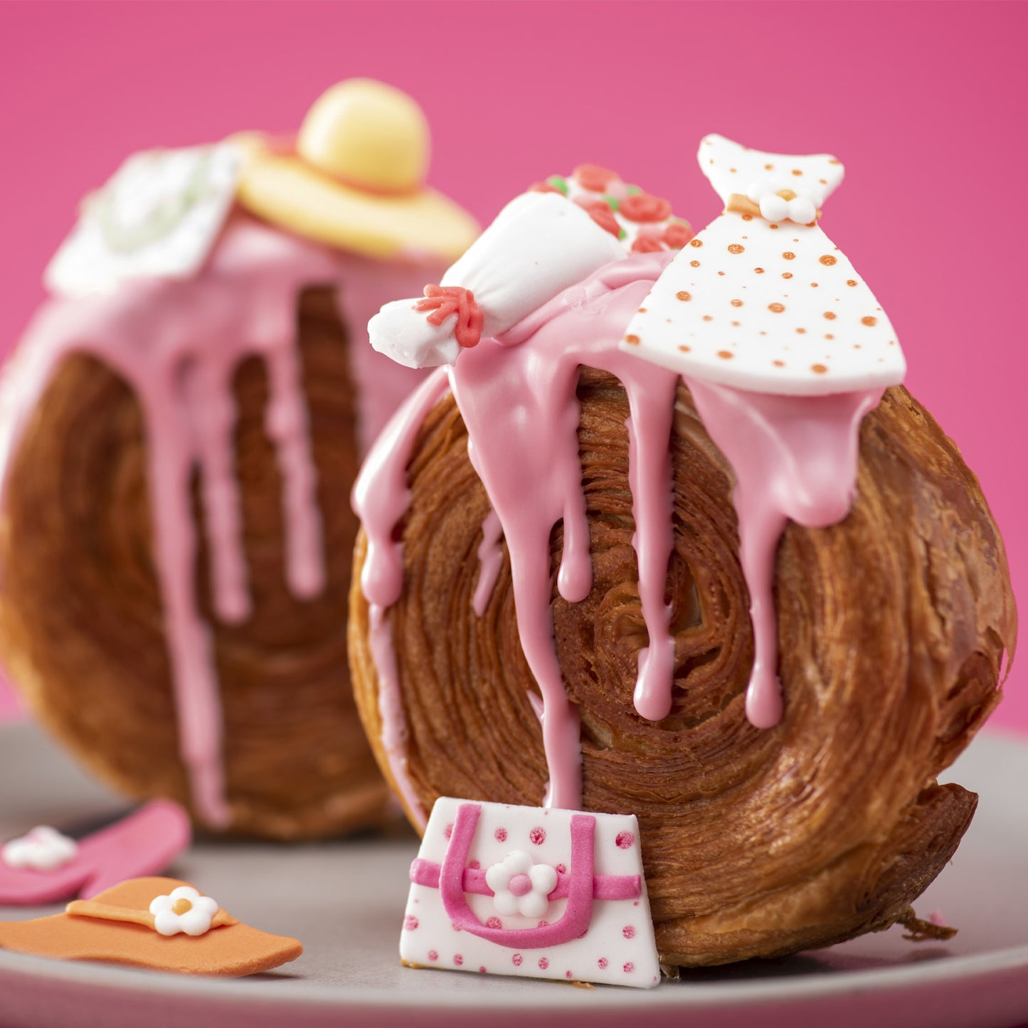 BOUQUET DI DECORAZIONI IN ZUCCHERO E CAPPELLO 8 DISEGNI