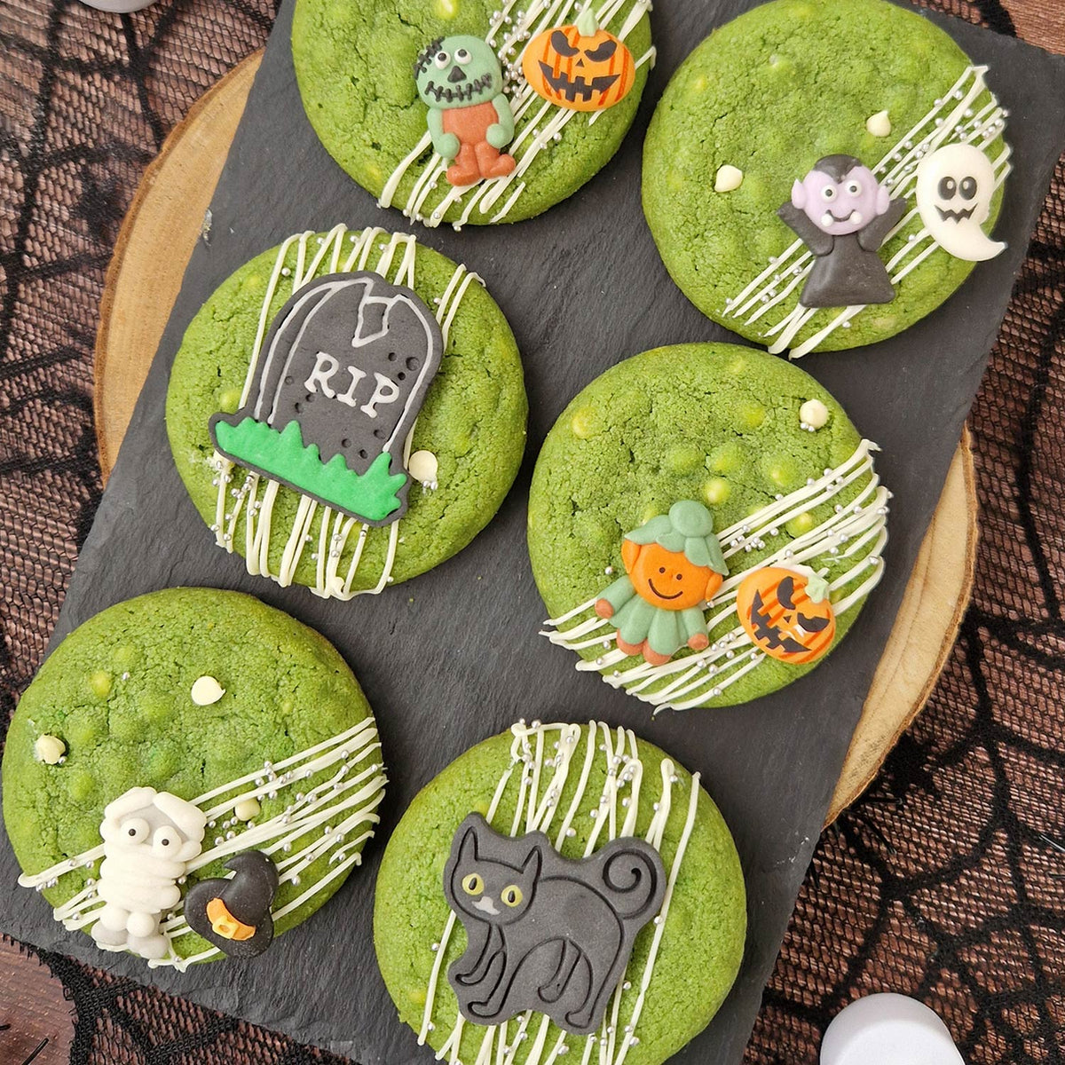 DECORAZIONE PASTA DI ZUCCHERO 2D HALLOWEEN 5 MODELLI 50X51MM