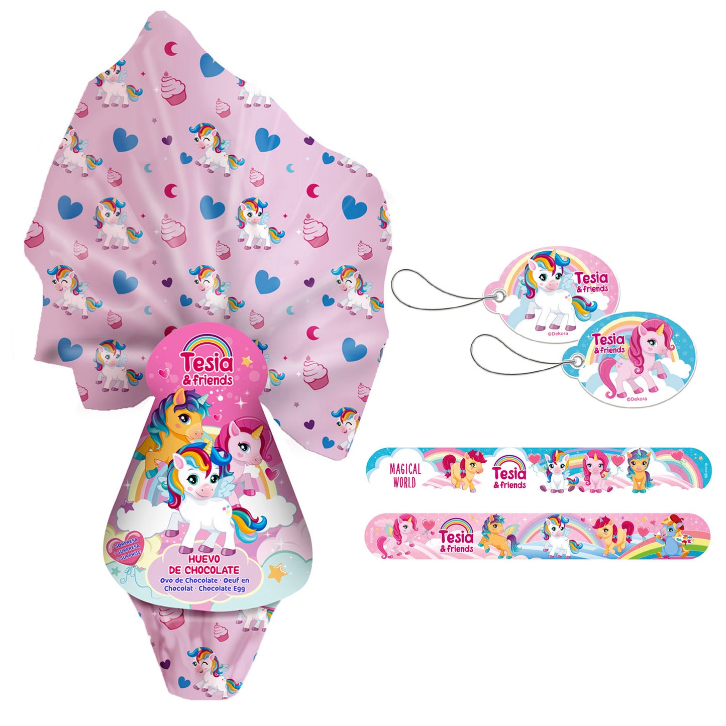 HUEVO CHOCOLATE PASCUA CON SORPRESAS UNICORNIO TESIA 120GR