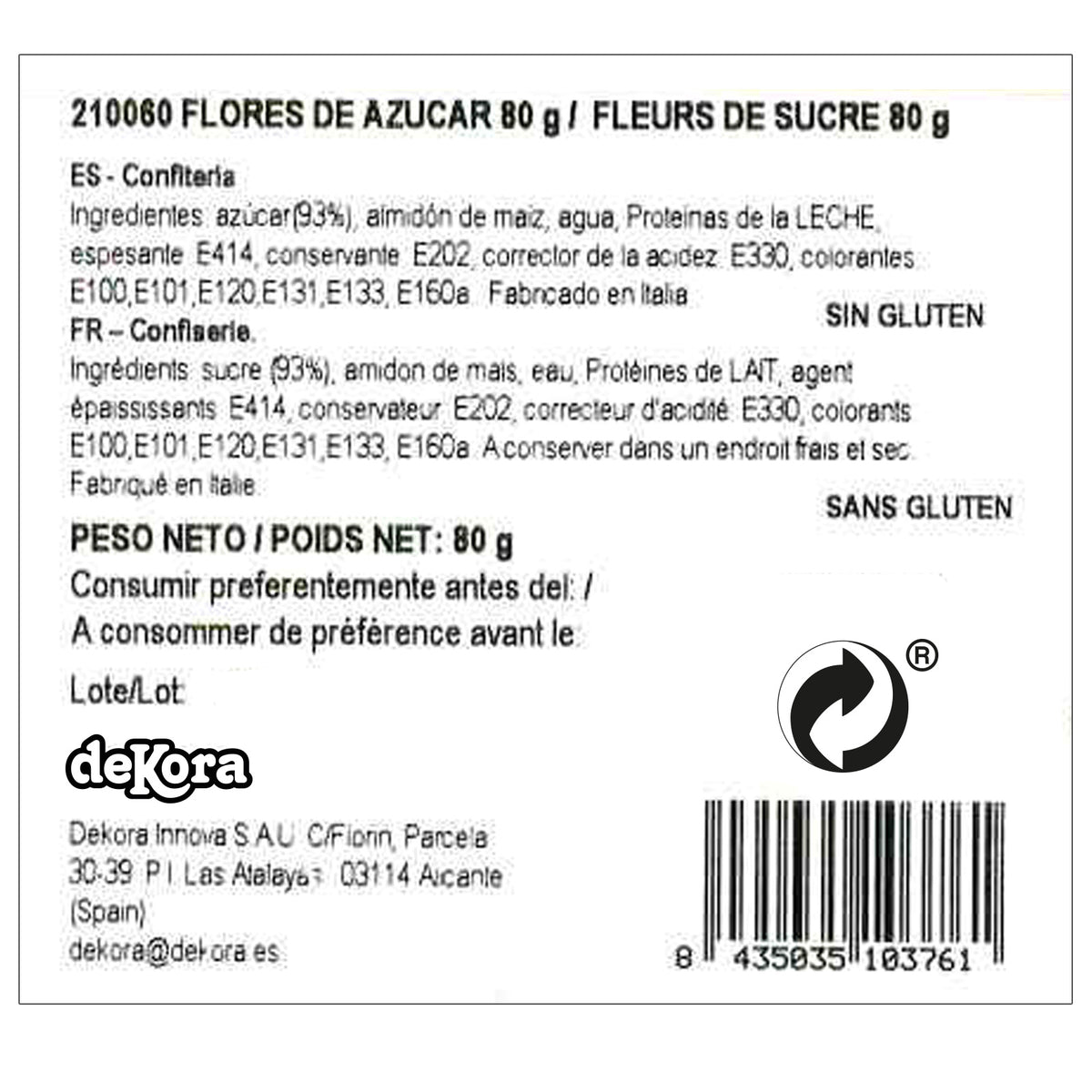 FIORI DI PASTA DI ZUCCHERO 80g AZF