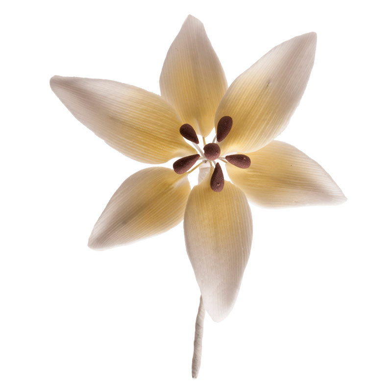 RAMO DECORAZIONE ZUCCHERO ORCHIDEE BIANCHE 8CM