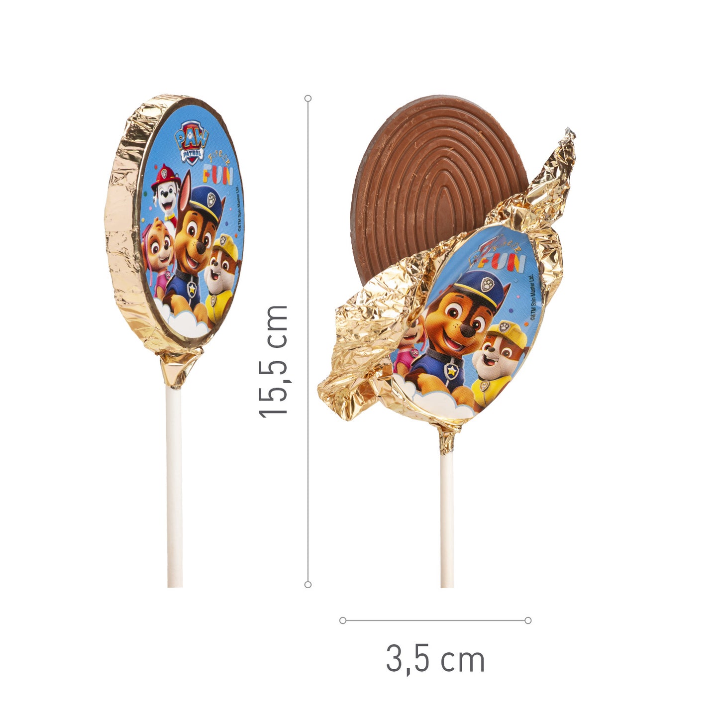 SUCETTES CHOCOLAT PAW PATROL 30GR
