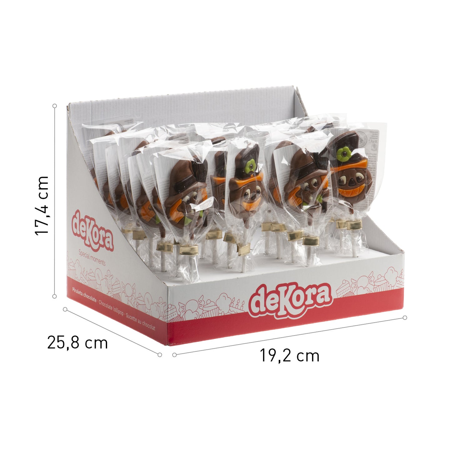 SUCETTES CHOCOLAT HALLOWEEN 20GR