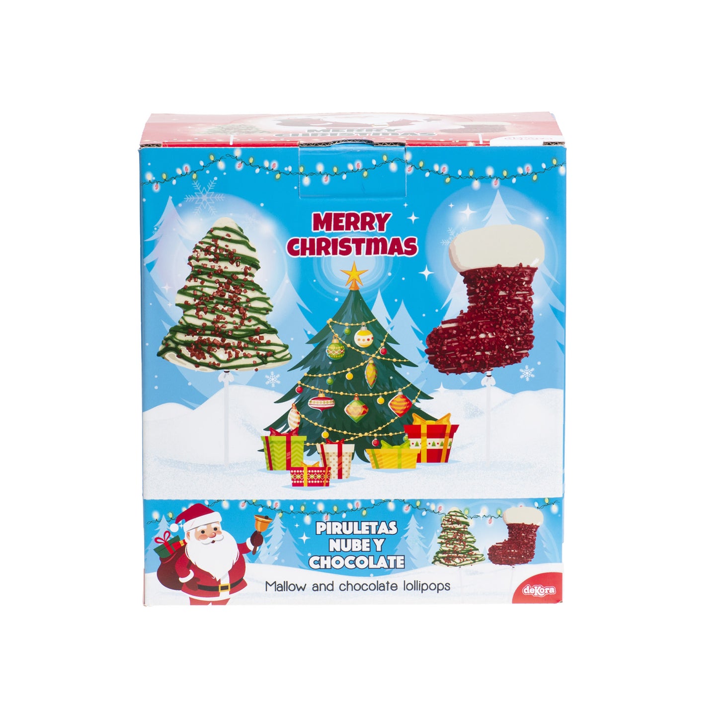 SUCETTES AU CHOCOLAT MALLOW BOTTE ET SAPIN DE NOËL 30GR