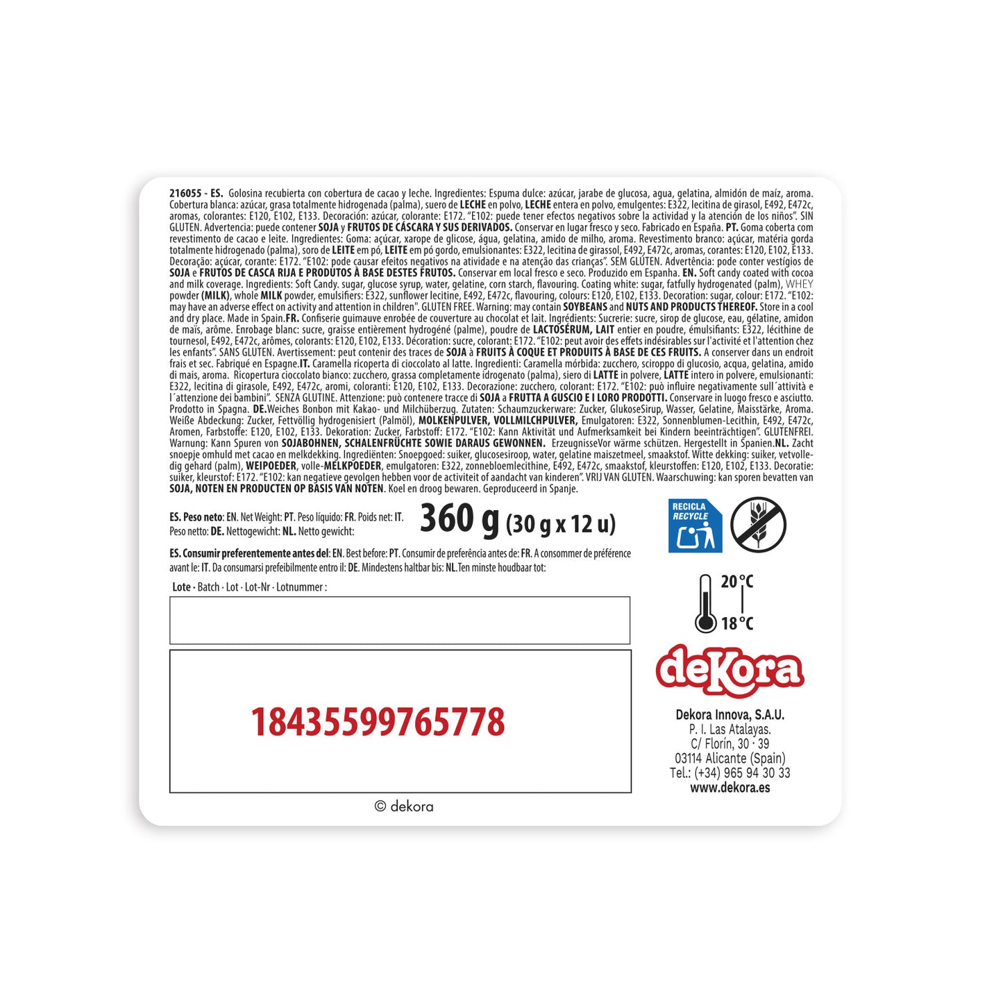 SUCETTES AU CHOCOLAT MALLOW BOTTE ET SAPIN DE NOËL 30GR