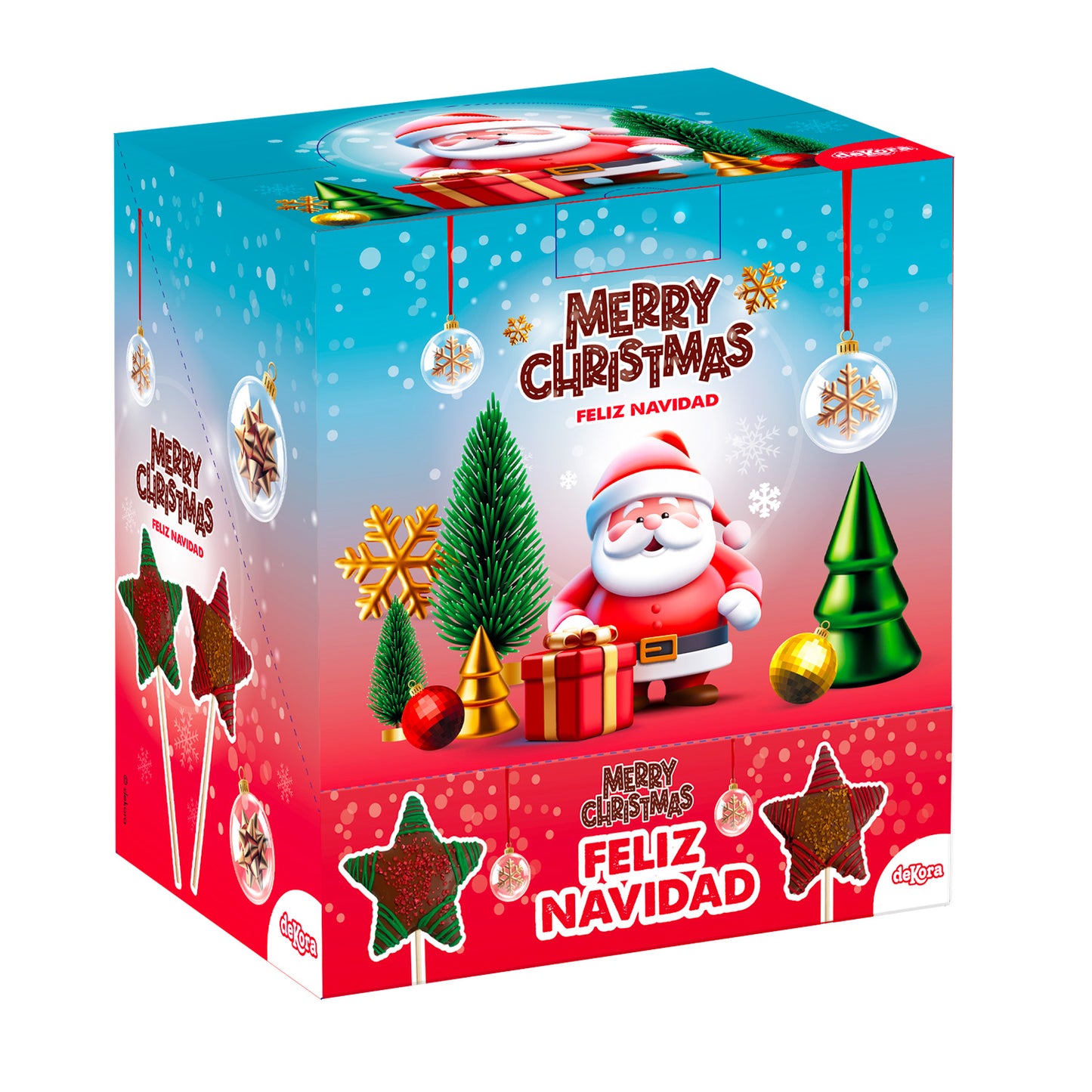 SUCETTE ÉTOILE DE NOËL EN GUIMAUVE ET CHOCOLAT 30GR