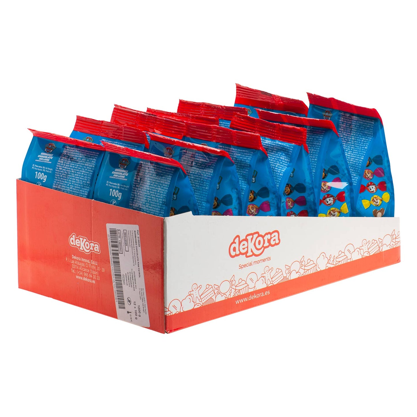 SACHET DE CHOCOLATS PAW PATROL 100 GR