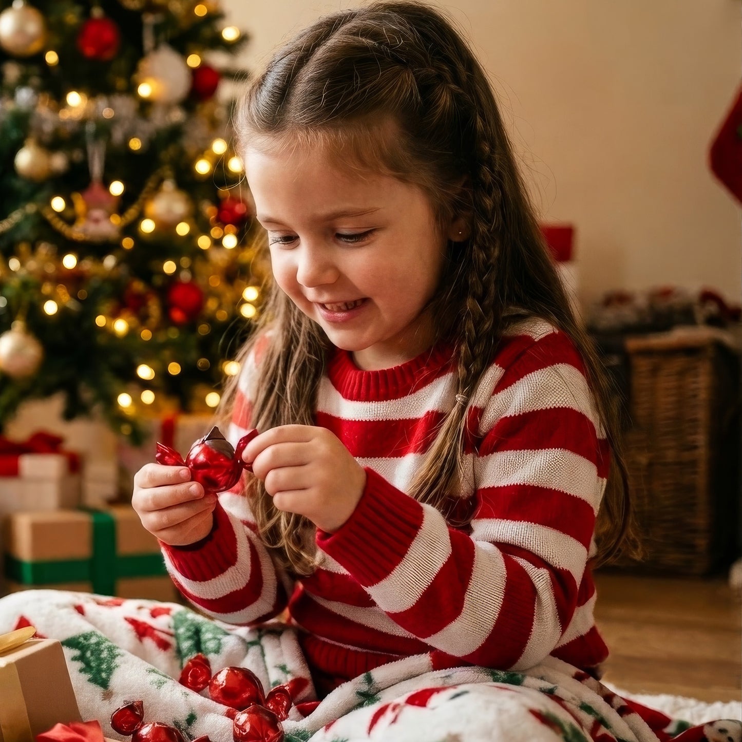 BOMBONES NAVIDEÑOS CON POPPING CANDY 90GR
