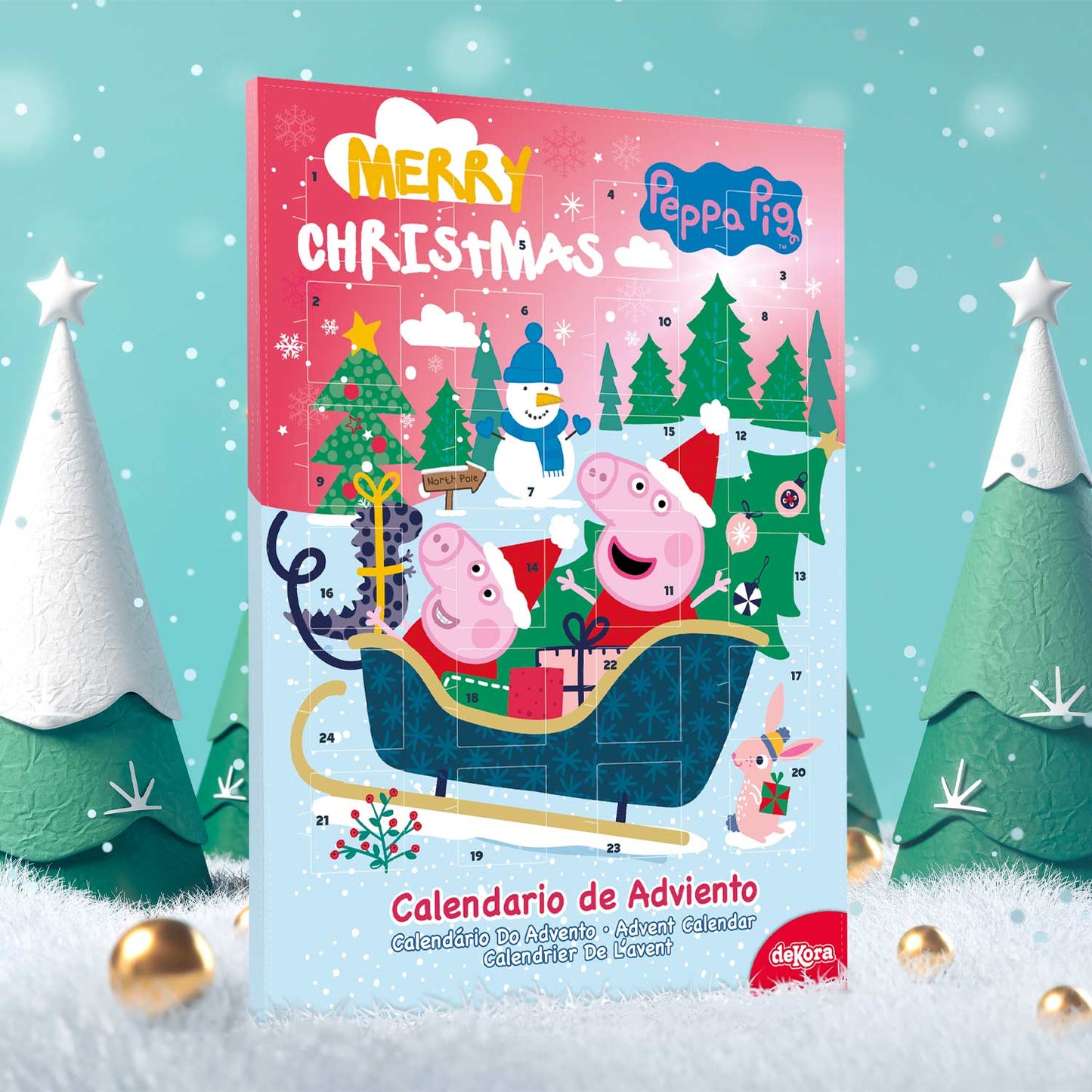 CALENDARIO DELL'AVVENTO PEPPA PIG CON CIOCCOLATINI 50GR