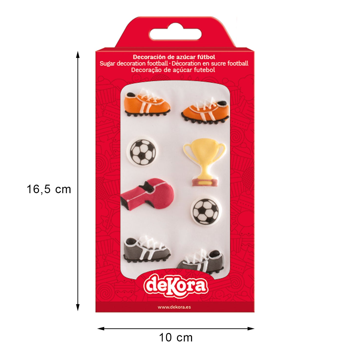 BLISTER SUGAR CAKE DECORATION FOOTBALL