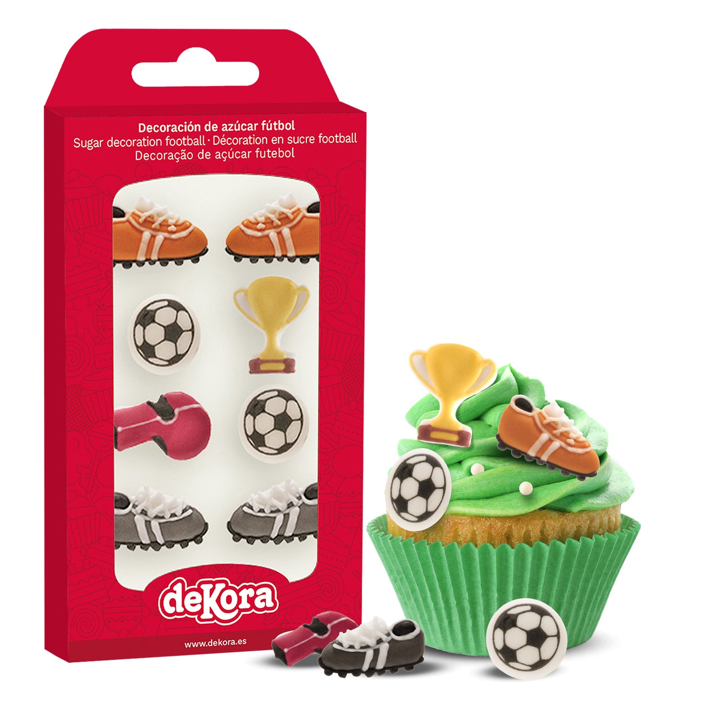 BLISTER SUGAR CAKE DECORATION FOOTBALL