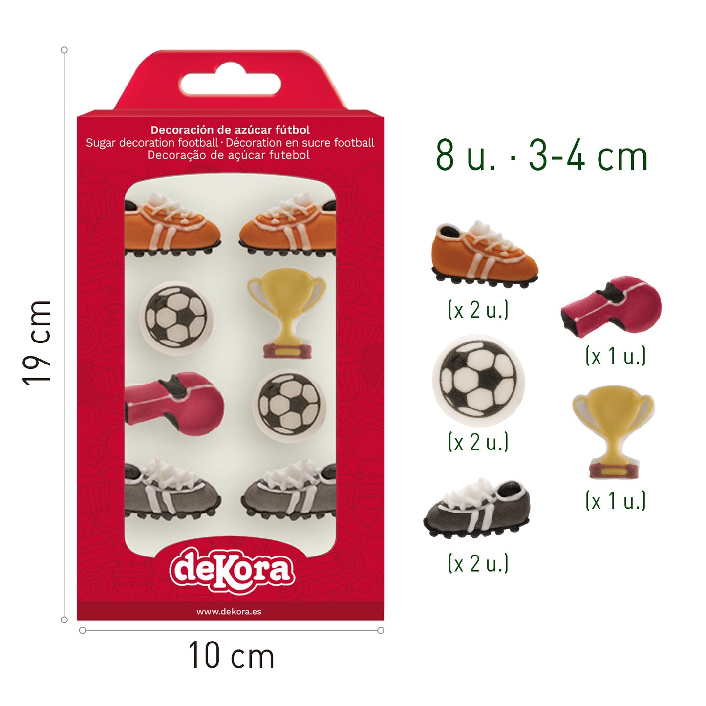 BLISTER SUGAR CAKE DECORATION FOOTBALL