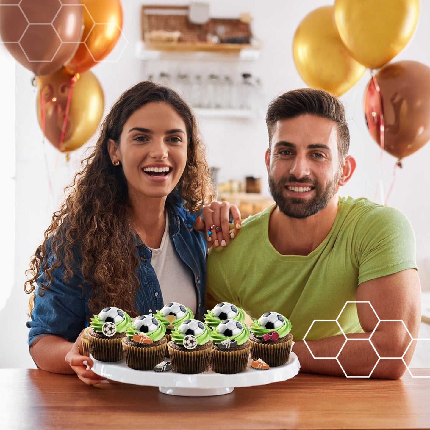 BLISTER SUGAR CAKE DECORATION FOOTBALL