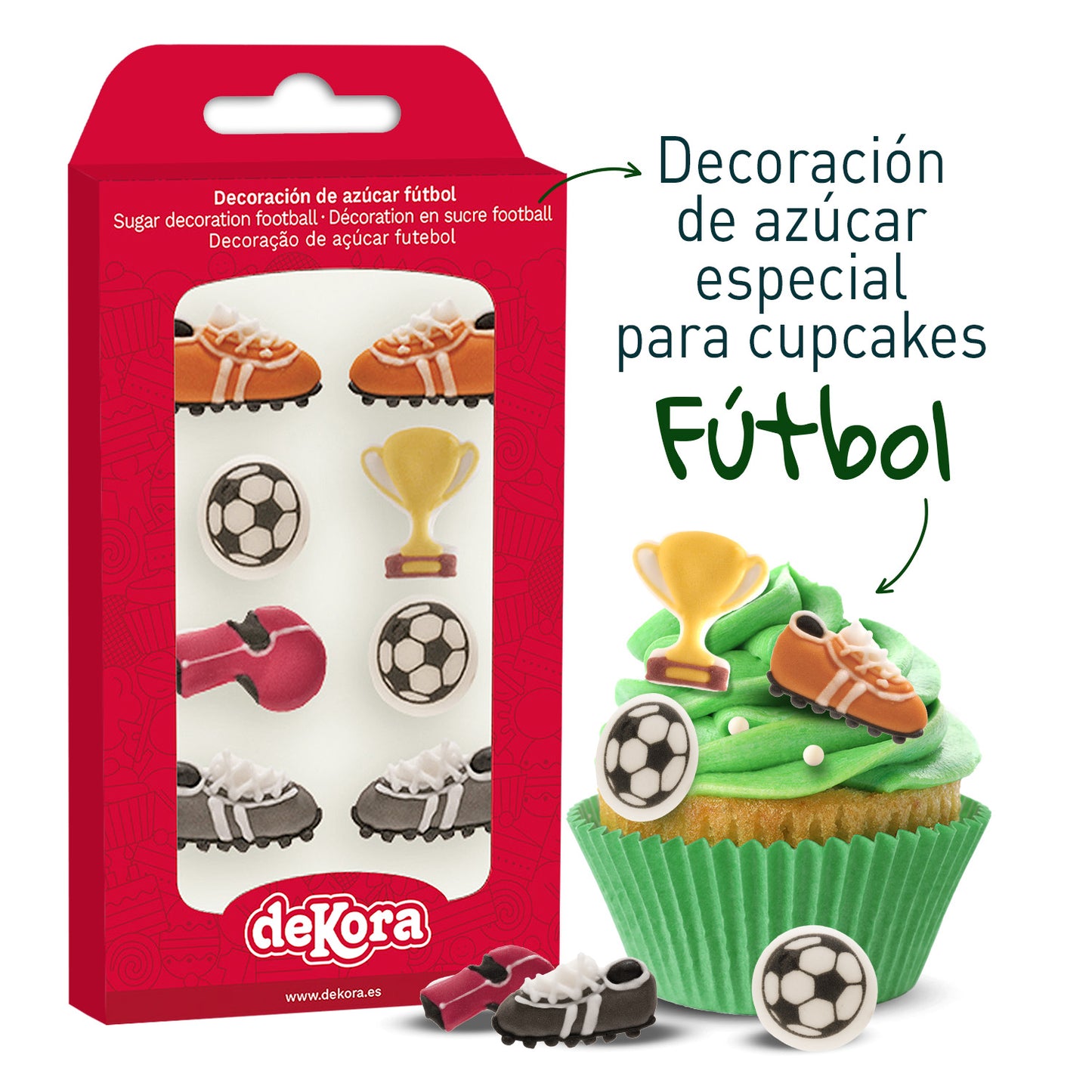 BLISTER SUGAR CAKE DECORATION FOOTBALL