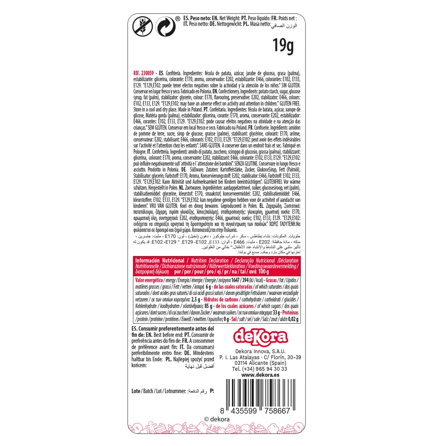 BLISTER AÇUCAR 7 MARGARIDAS BRANCAS E 7 AZUIS