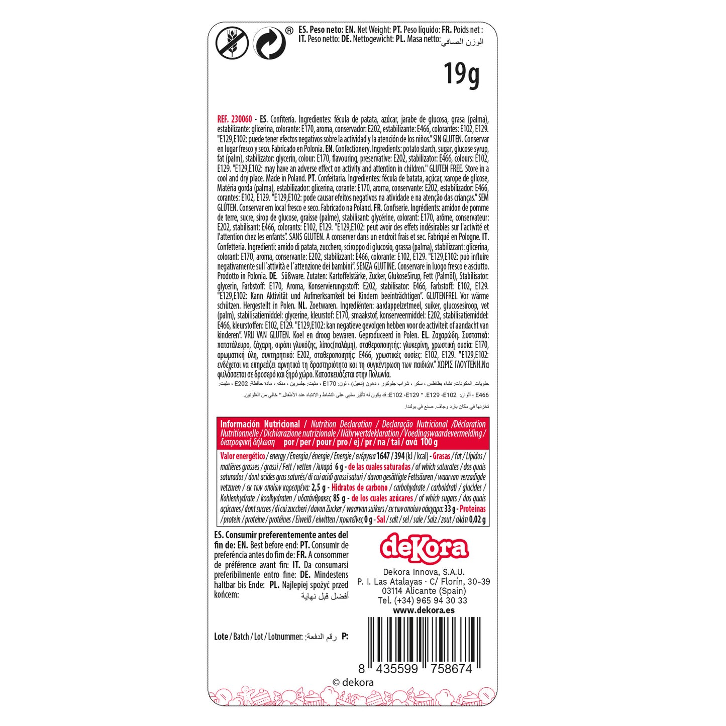 BLISTER AÇUCAR 7 MARGARIDAS BRANCAS E 7 COR-DE-ROSA