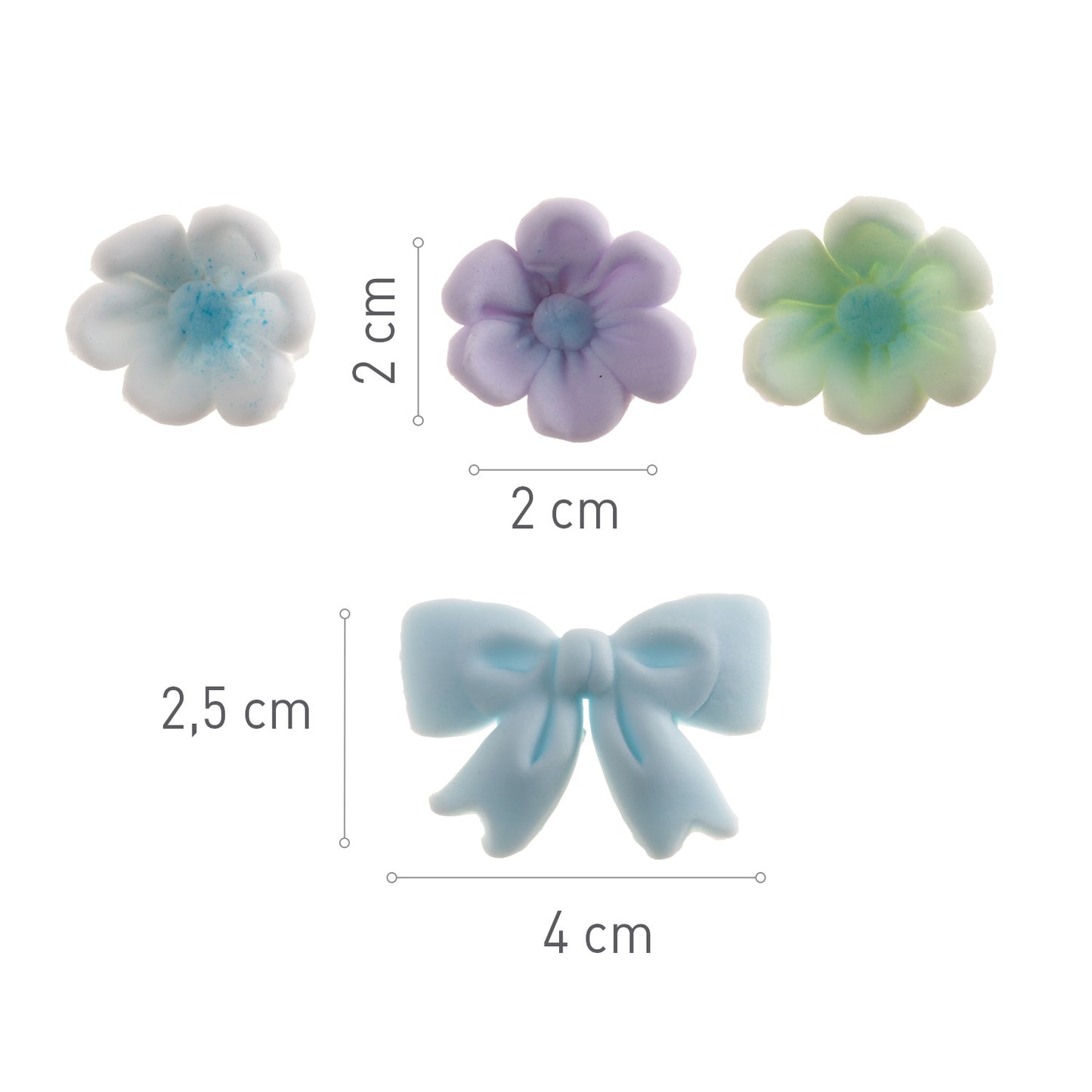 SUCRE BLISTER RUBAN BLEU AVEC FLEURS