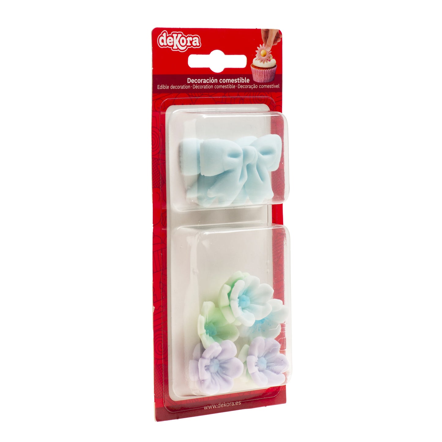SUCRE BLISTER RUBAN BLEU AVEC FLEURS