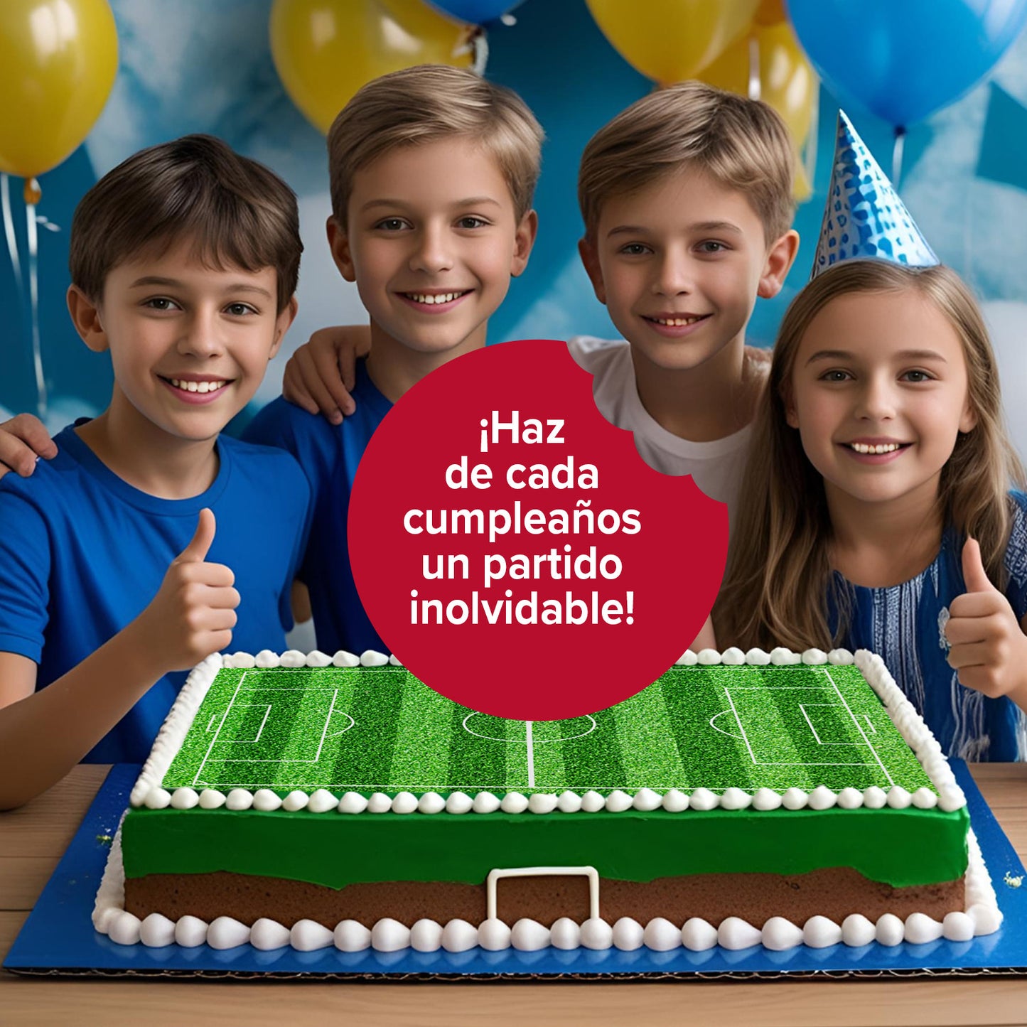 EDIBLE FOOTBALL FIELD CAKE DECORATION 20X30CM ZERO