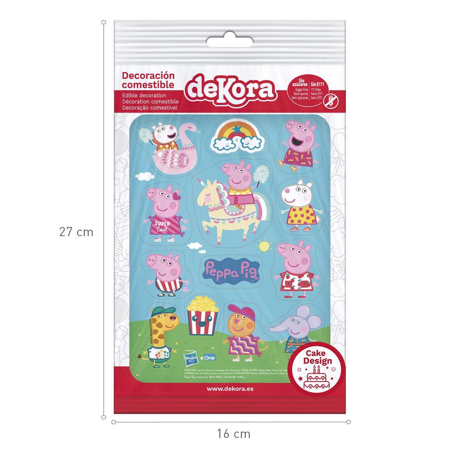 DECORAÇAO COMESTÍVEL PARA RECORTAR PEPPA PIG ZERO
