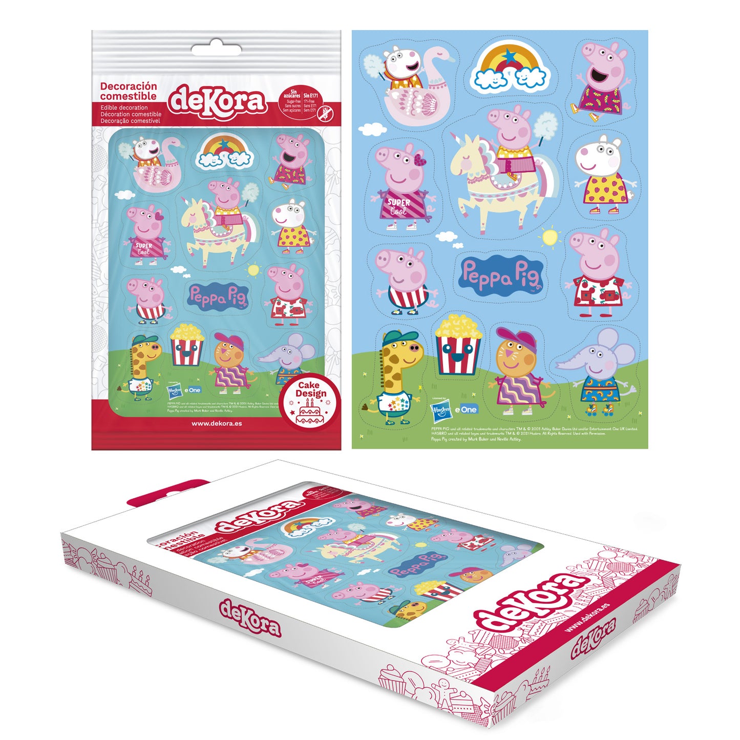 DECORAÇAO COMESTÍVEL PARA RECORTAR PEPPA PIG ZERO